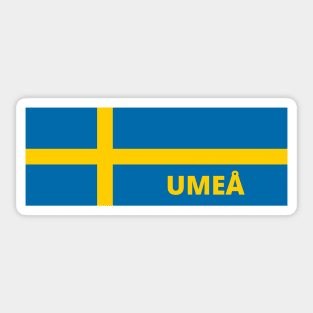 Umeå City in Swedish Flag Sticker